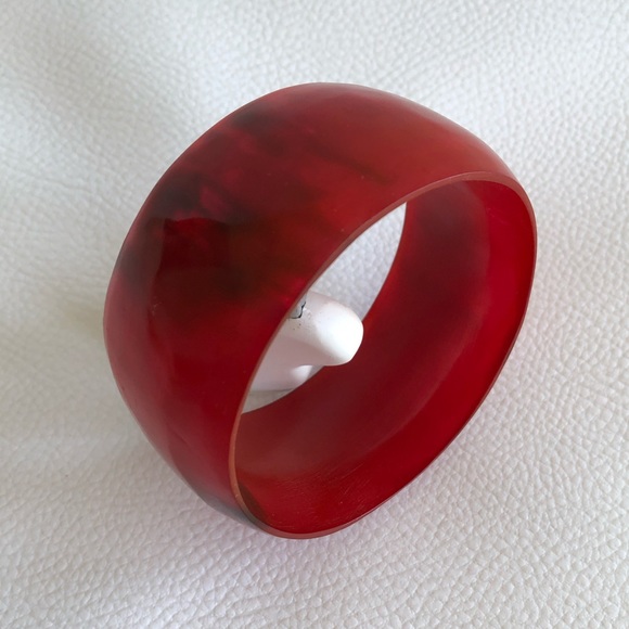 red bone horn chunky bangle bracelet boho - Picture 2 of 6